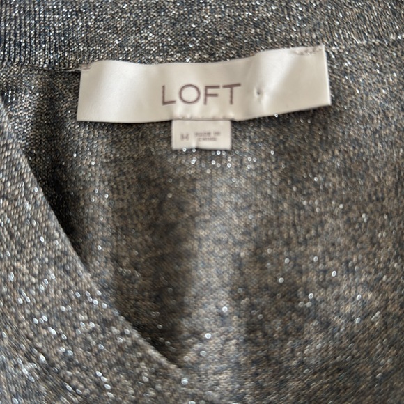 Loft silver metallic me without tags cardigan sweater - Picture 6 of 6